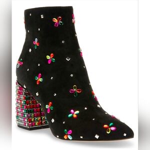 New Betsey Johnson Joise Rhinestone Booties